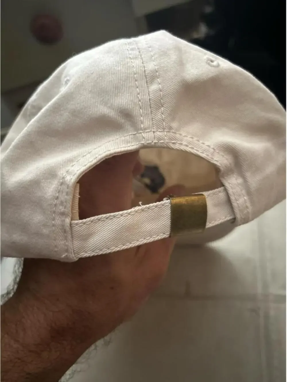 Women's Cream and Tan Hat